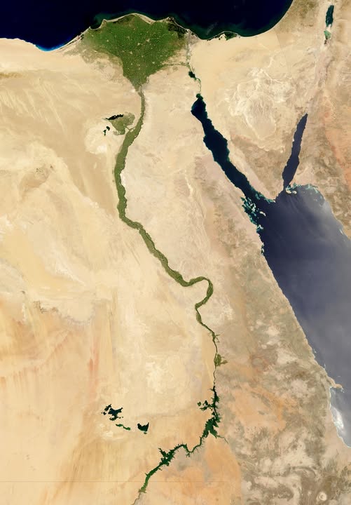 Egypt seen from space.