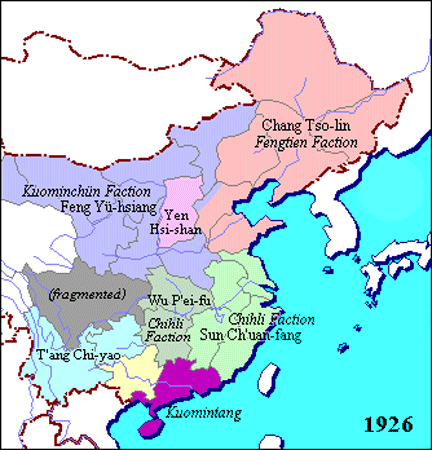 Map of China in 1926.