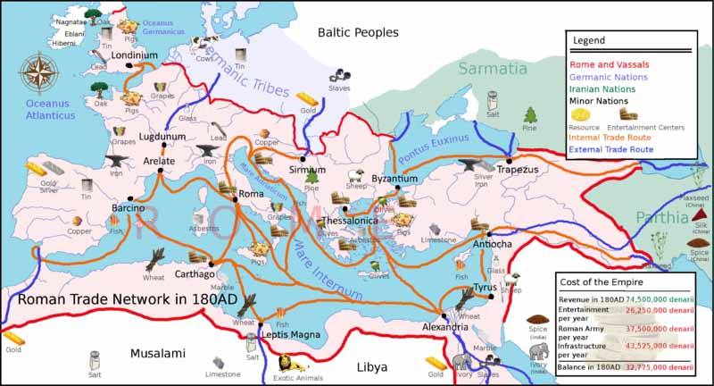Economic Roman map.