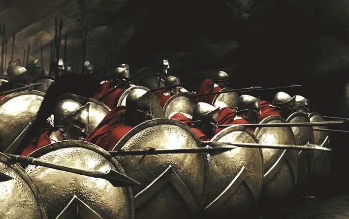 Spartan phalanx.