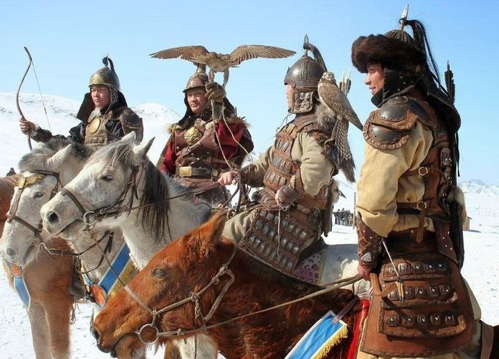 Mongolian warriors.