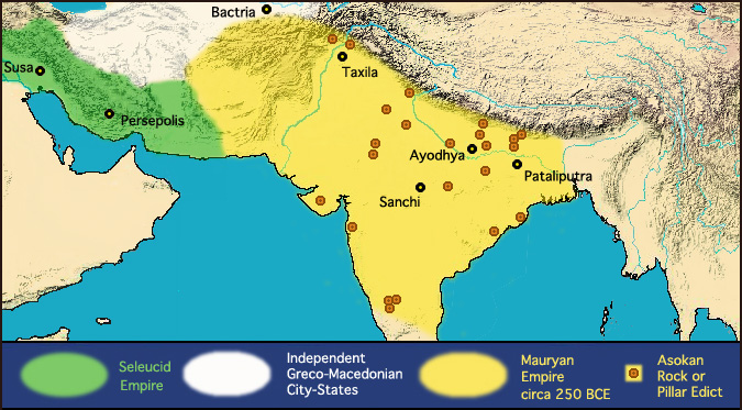 Mauryan Empire under Asoka.