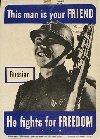 Poster of a Russian Soldier.
